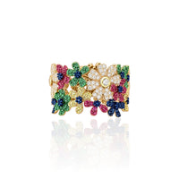 14kt Sappphire Daisy Ring