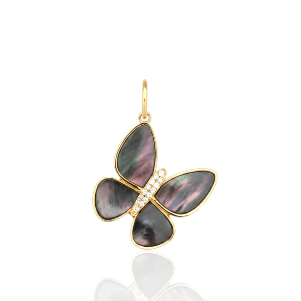 Peacock Mother of Pearl Goddess Butterfly