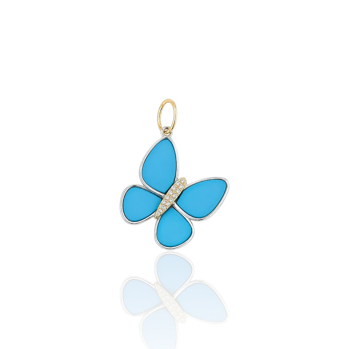 Two Tone Turquoise Goddess Butterfly