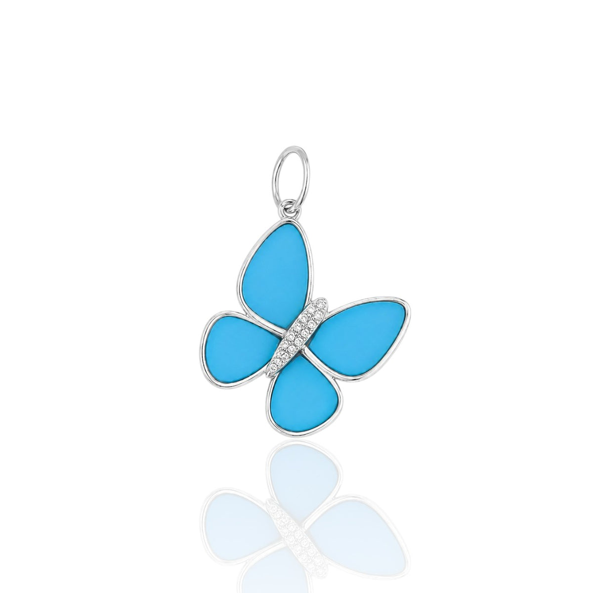 Two Tone Turquoise Goddess Butterfly