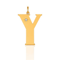 The Gold Flat Letter Pendant