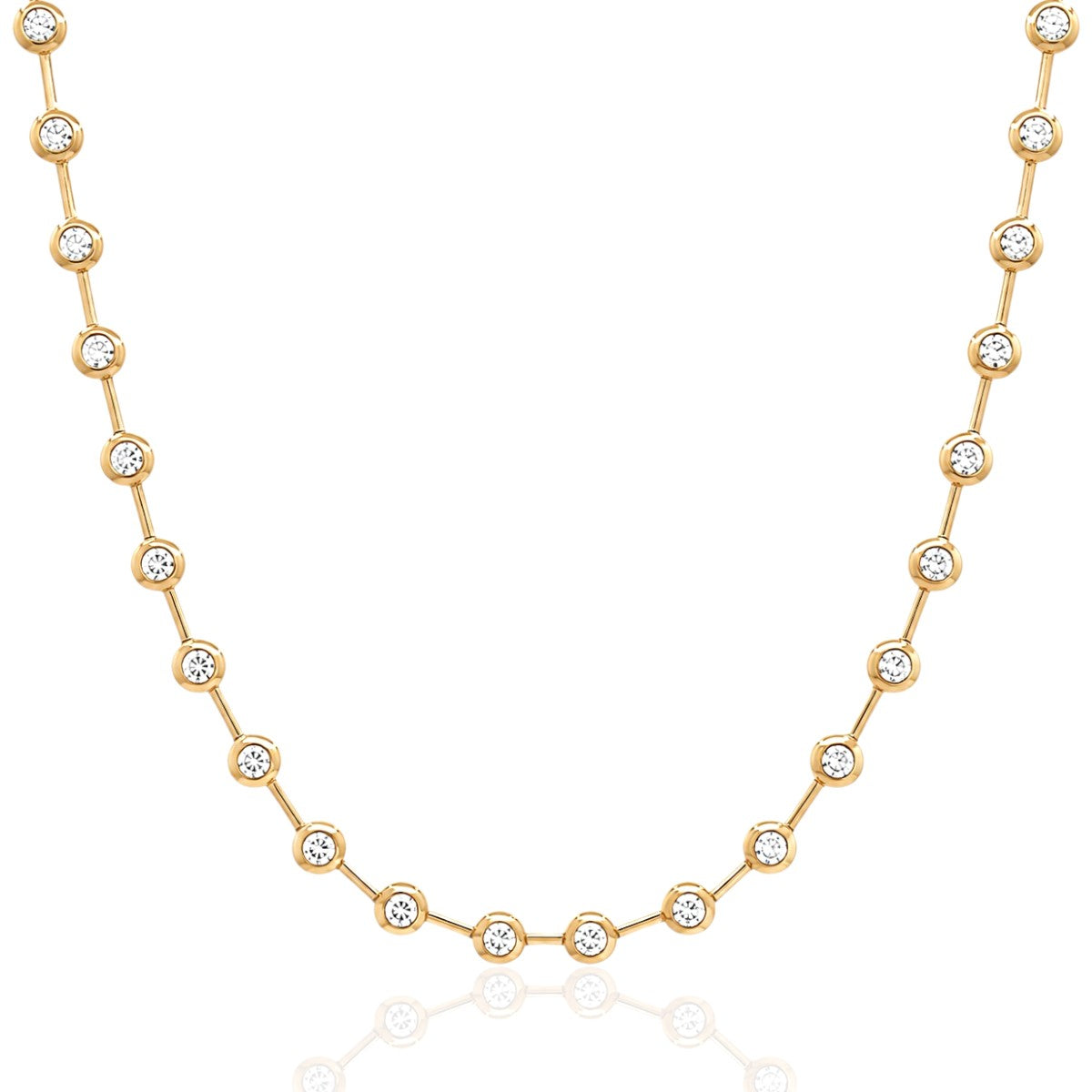 Bezel Diamond Tennis Necklace