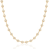 Bezel Diamond Tennis Necklace