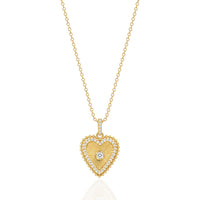 Dainty Fluted Heart Necklace