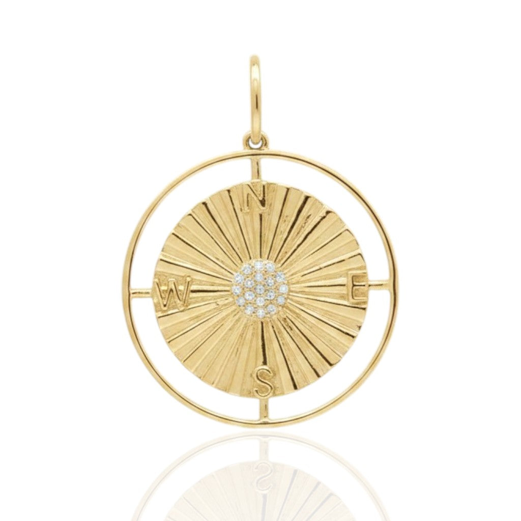 Gold Compass Pendant