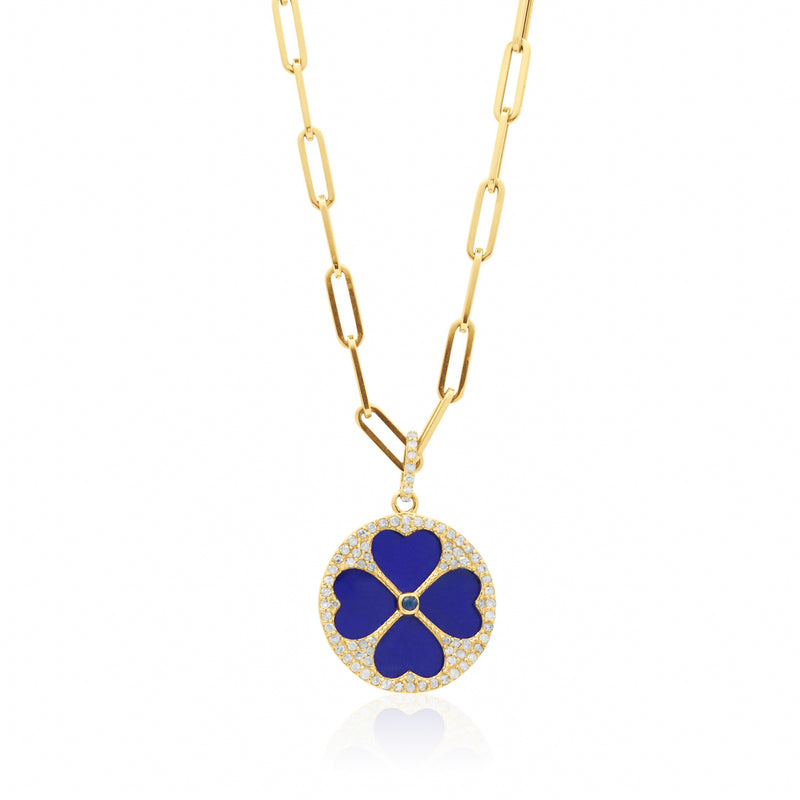 Clover Pendant Small - Lapis