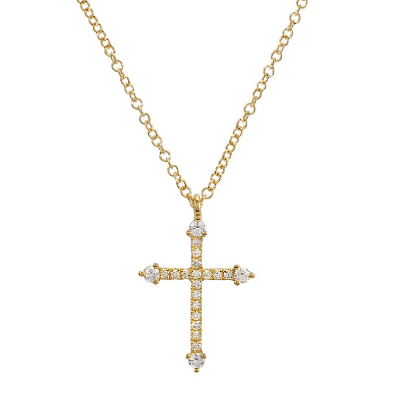 14k Yellow Gold Small Cross