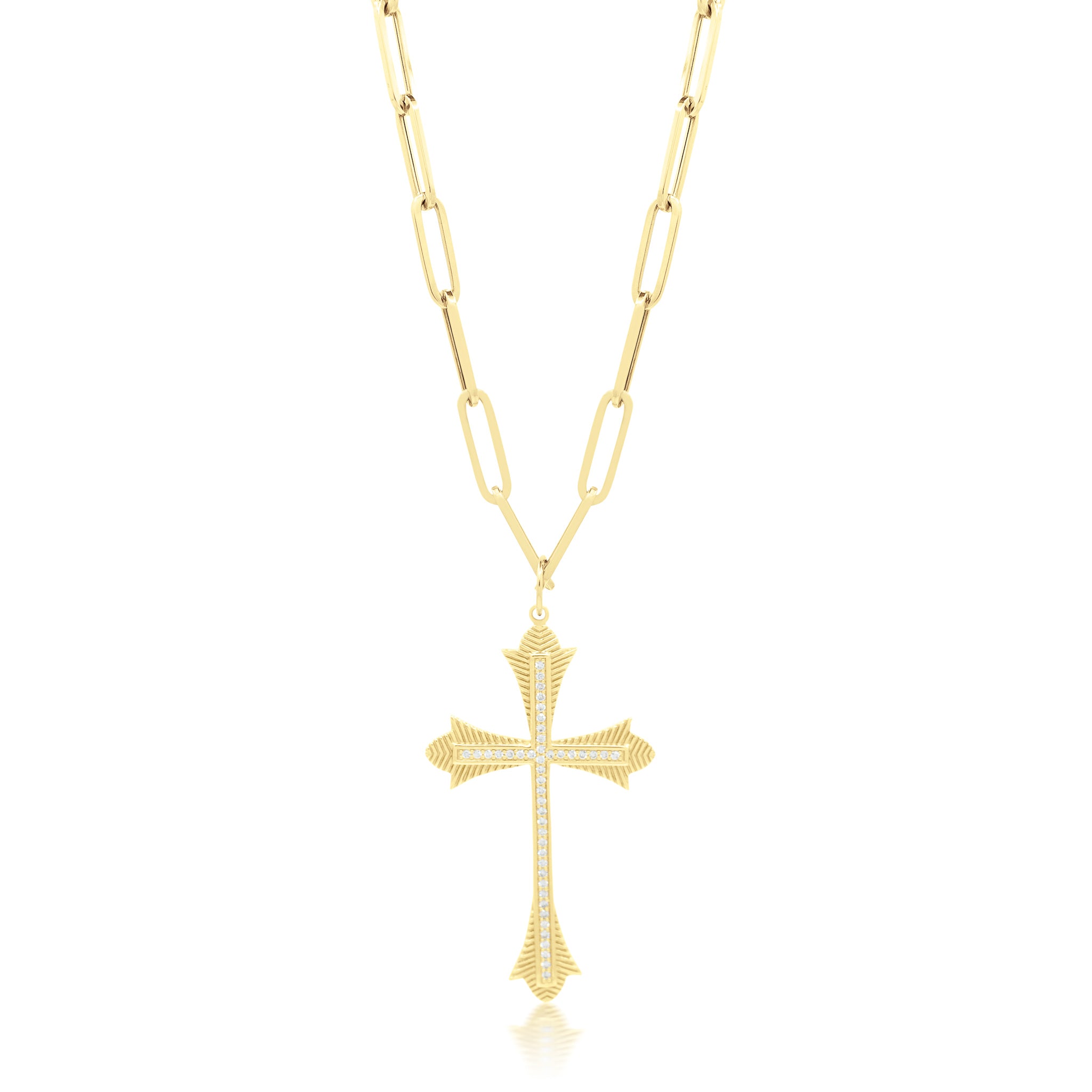 FRENELLE Jewellery | Gold Cross Necklace Minimalist Design