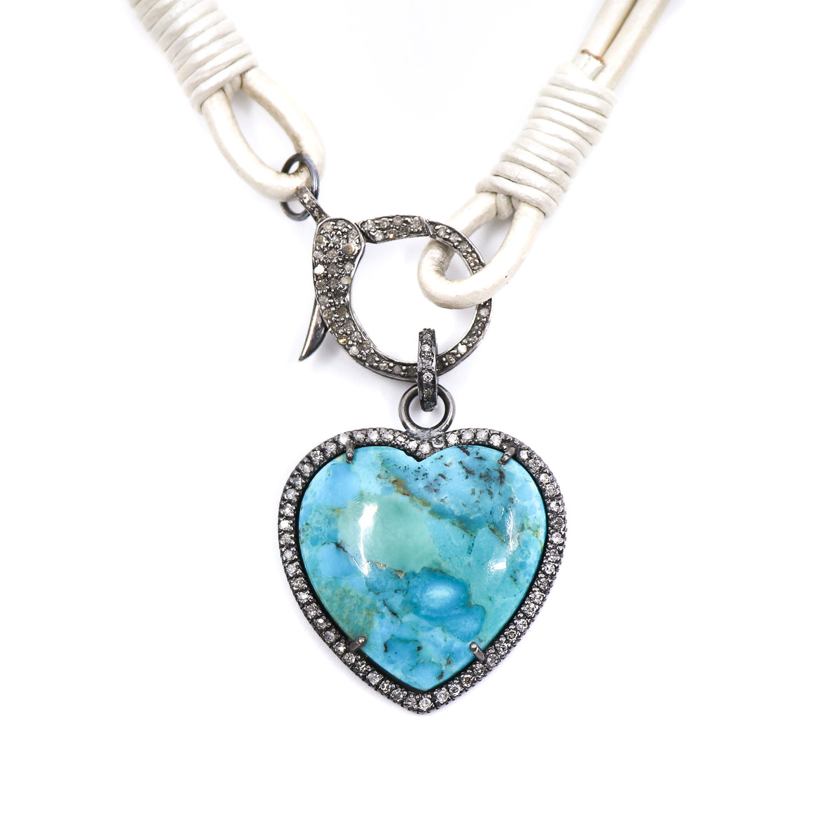 Silver Turquoise Heart
