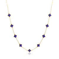 Stone Flower Necklace - Lapis