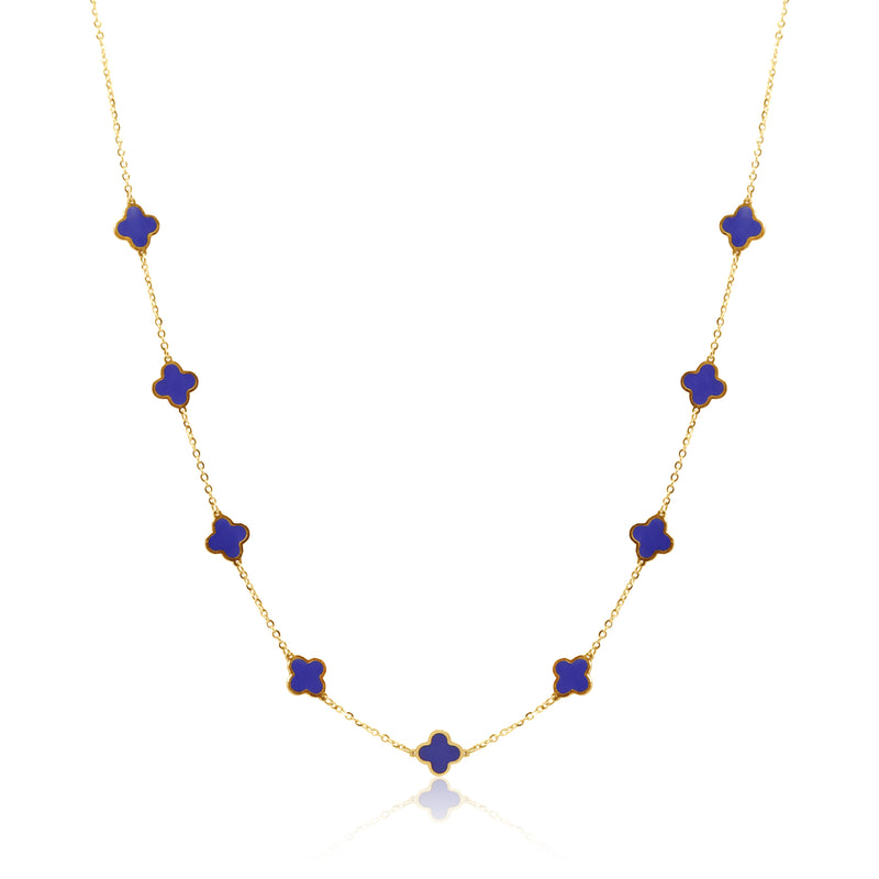 Stone Flower Necklace - Lapis