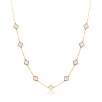 Stone Flower Necklace - Mother of Pearl