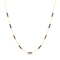 Stone Block Necklace - Lapis