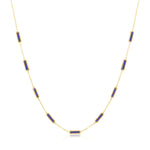 Stone Block Necklace - Malachite