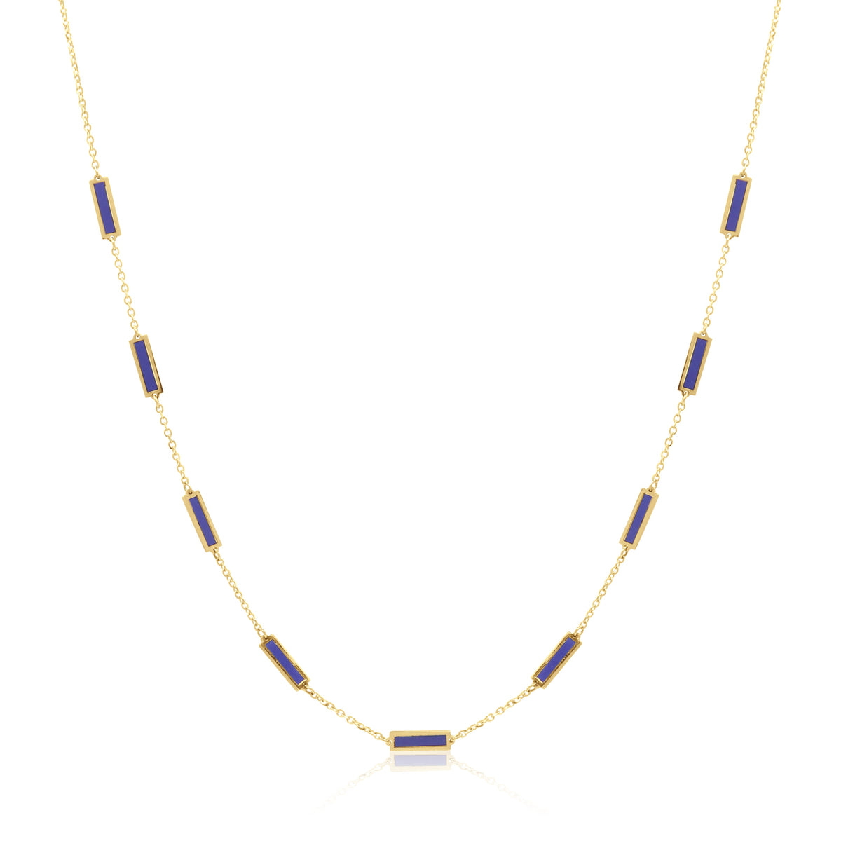 Stone Block Necklace - Mother of Pearl