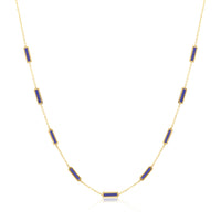 Stone Block Necklace - Mother of Pearl