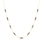 Stone Block Necklace - Mother of Pearl