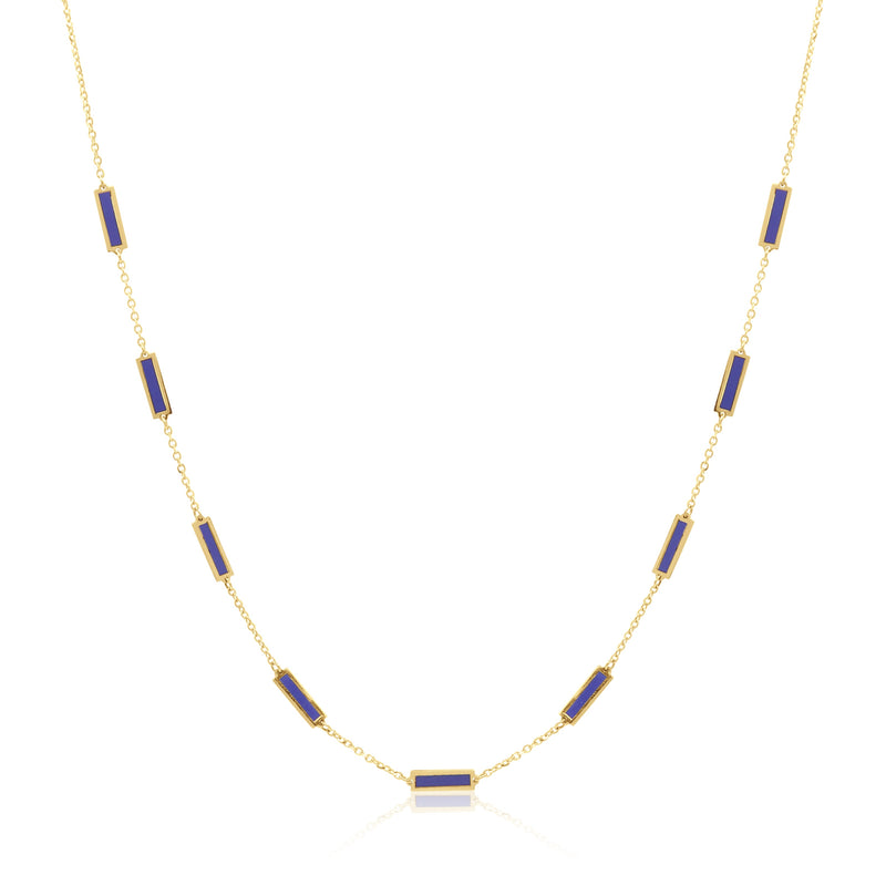 Stone Block Necklace - Mother of Pearl