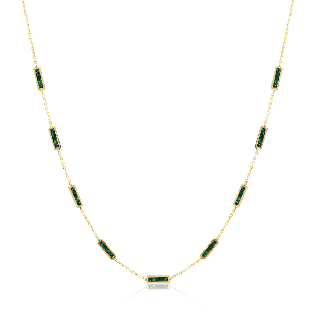 Stone Block Necklace - Lapis