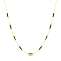 Stone Block Necklace - Lapis