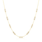 Stone Block Necklace - Malachite