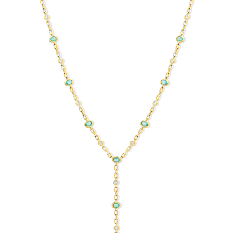 King Emerald Lariat - White Gold