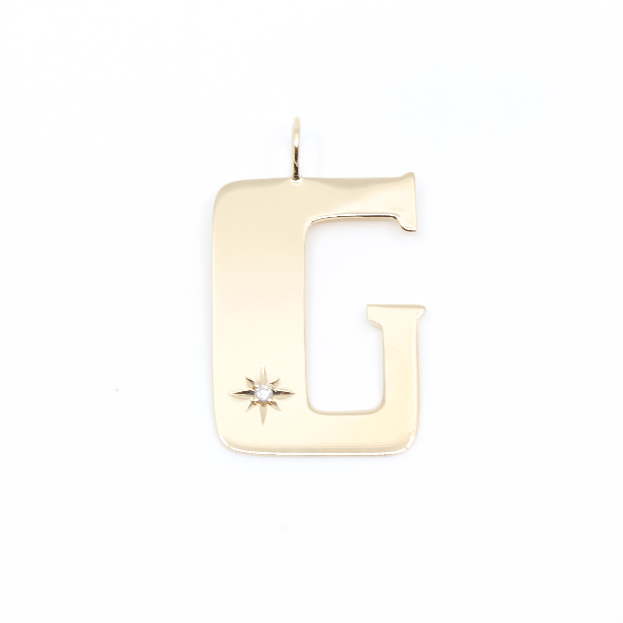 Hayley Style Miami - 14K Gold Flat Letter Initial Charm
