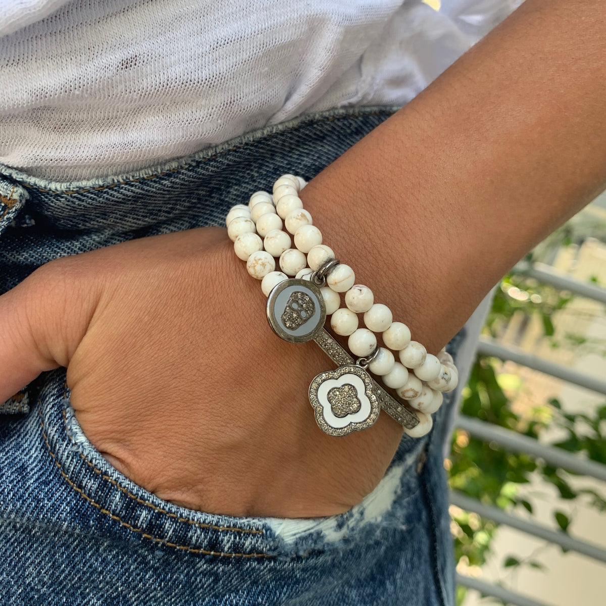 Enamel Flower Bracelet