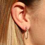 14k Diamond Cut Hoops