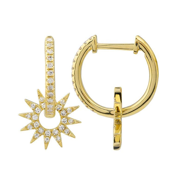 Sunburst Charm Huggies