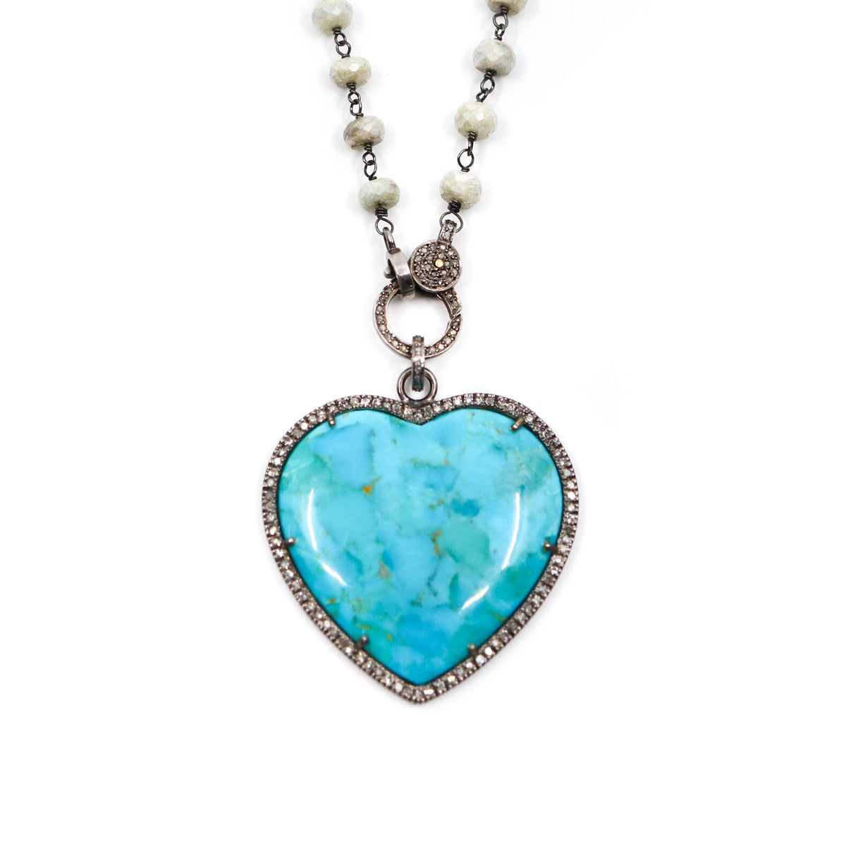 Silver Turquoise Heart