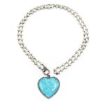 Silver Turquoise Heart